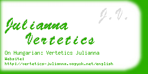 julianna vertetics business card